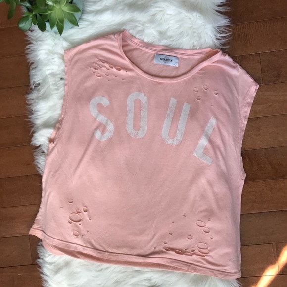 soulcycle Tops - Soul Cycle | Pink Distressed Sleeveless Shirt sz S